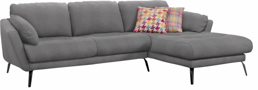 W.SCHILLIG Ecksofa »softy«, mit dekorativer Heftung im Sitz, Füße schwarz pulverbeschichtet-Sofas-Ideen für dein Zuhause von Home Trends