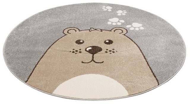 Kinderteppich »Bear«, Lüttenhütt, rund, Höhe 14 mm, Bären-Motiv-Teppiche-Inspirationen