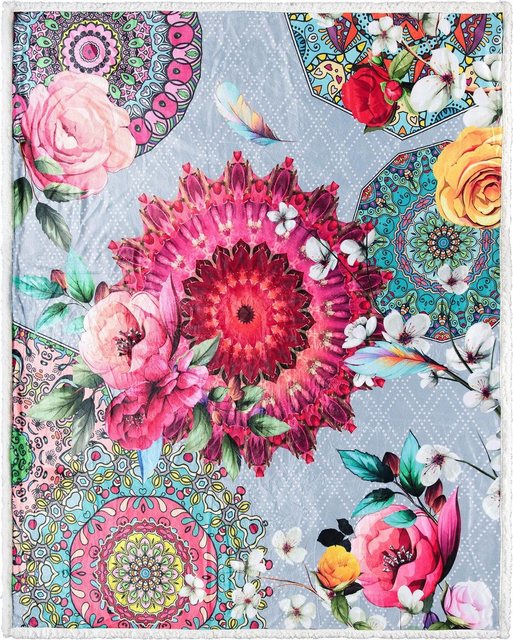 Plaid »Siara«, hip, mit Mandalas und Rosenblüten-Wohndecken-Inspirationen