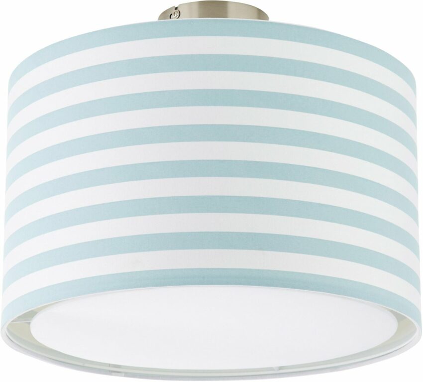 Lüttenhütt Deckenleuchte »Striepe«, Deckenlampe mit Streifen - Stoffschirm Ø 40 cm, blau / weiß gestreift, Höhe 32 cm-Lampen-Ideen für dein Zuhause von Home Trends