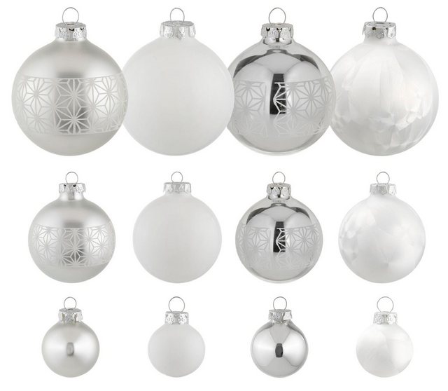 Thüringer Glasdesign Weihnachtsbaumkugel »Eisprinzessin« (30 Stück), mundgeblasen-Weihnachtskugeln-Inspirationen