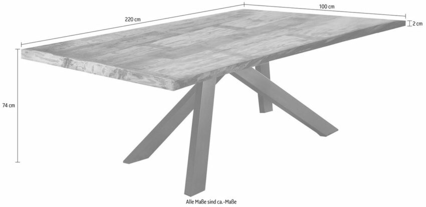 SIT Esstisch »Tops&Tables«, mit bunter Altholzplatte, Shabby Chic, Vintage-Tische-Ideen für dein Zuhause von Home Trends