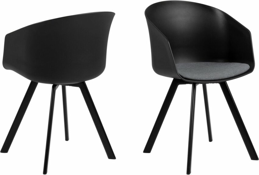 andas Schalenstuhl »Maik« (Set, 2 Stück), mit Metallbeinen und einem bequemen Sitzkissen aus schönem Webstoff, Sitzhöhe 46 cm-Stühle-Ideen für dein Zuhause von Home Trends