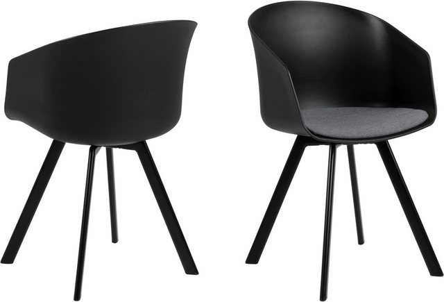 andas Schalenstuhl »Maik« (Set, 2 Stück), mit Metallbeinen und einem bequemen Sitzkissen aus schönem Webstoff, Sitzhöhe 46 cm-Stühle-Inspirationen