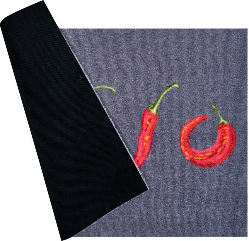 Fußmatte »Hot Chili«, Grund, rechteckig, Höhe 8 mm, Schmutzfangmatte, Motiv Chilis, In- und Outdoor geeignet, waschbar-Fußmatten-Ideen für dein Zuhause von Home Trends