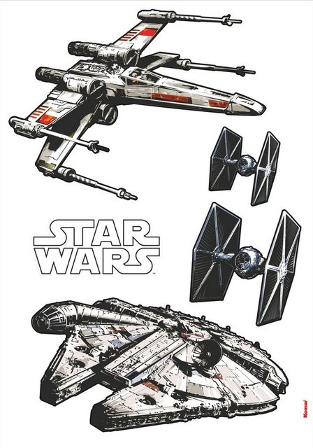 Komar Wandtattoo »Star Wars Spaceships« (Set, 5 Stück), selbstklebend, rückstandslos abziehbar-Wandtattoos-Inspirationen