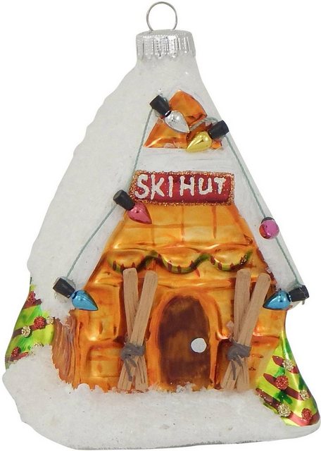 Krebs Glas Lauscha Christbaumschmuck »Ski Hütte« (1-tlg), mundgeblasen-Dekohänger-Inspirationen