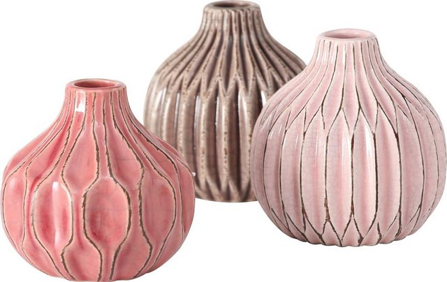 BOLTZE Kugelvase »Lenja« (Set, 3 Stück), aus Keramik-Blumenvasen-Inspirationen