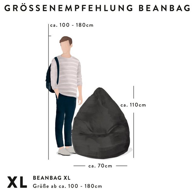 Sitting Point Sitzsack »BeanBag TESSA XL« (1 St), Kunstfell-Sessel-Inspirationen