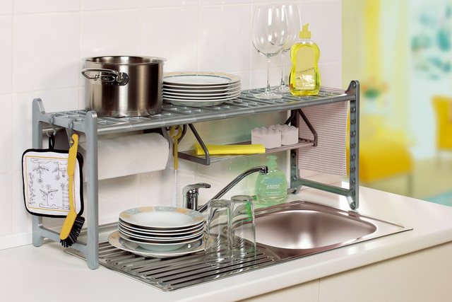 Ruco Küchenregal, Aluminium/Kunststoff, variabel in Höhe und Breite-Regale-Inspirationen