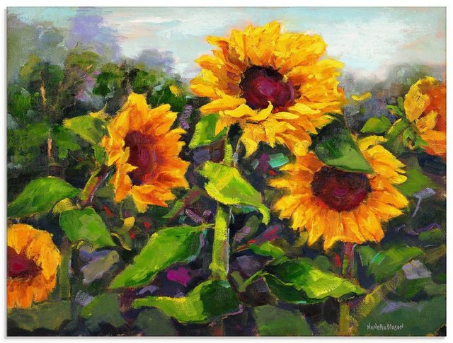 Artland Glasbild »Das Erwachen der Sonnenblumen IV«, Blumen (1 Stück)-Bilder-Inspirationen
