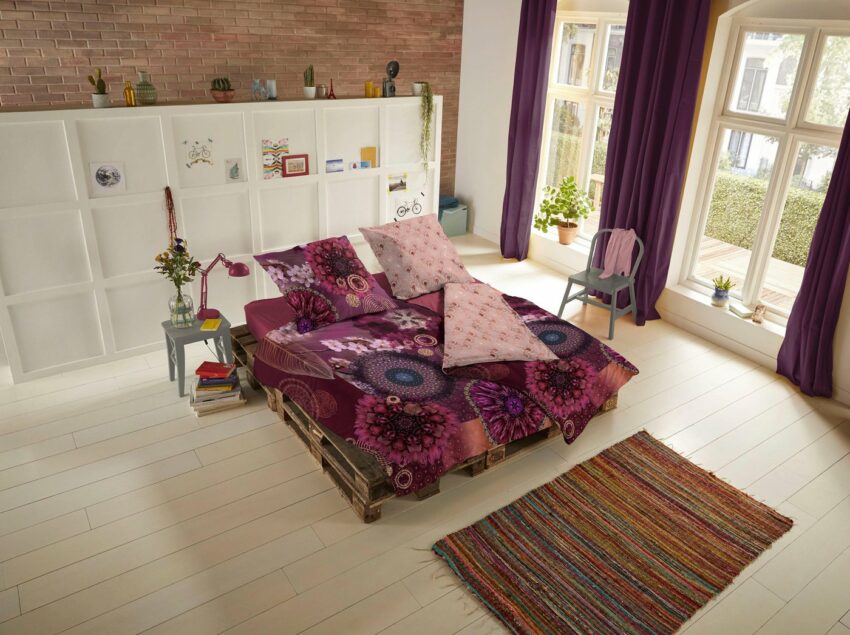 Wendebettwäsche »Aluna«, hip, mit Blumenmandalas-Bettwäsche-Ideen für dein Zuhause von Home Trends
