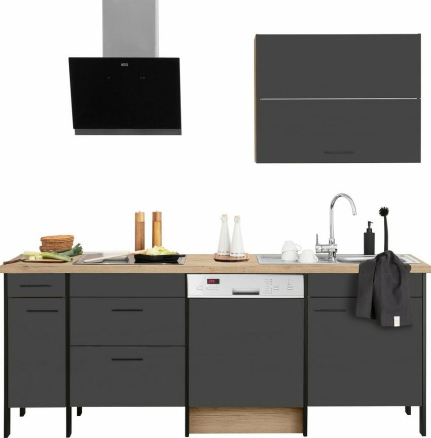 OPTIFIT Küchenzeile »Tokio«, ohne E-Geräte, Breite 224 cm, mit Stahlgestell, mit Vollauszügen-Küchenzeilen-Ideen für dein Zuhause von Home Trends