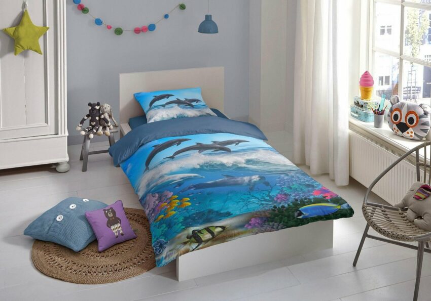 Kinderbettwäsche »Andre«, good morning, mit Delphinen-Bettwäsche-Ideen für dein Zuhause von Home Trends
