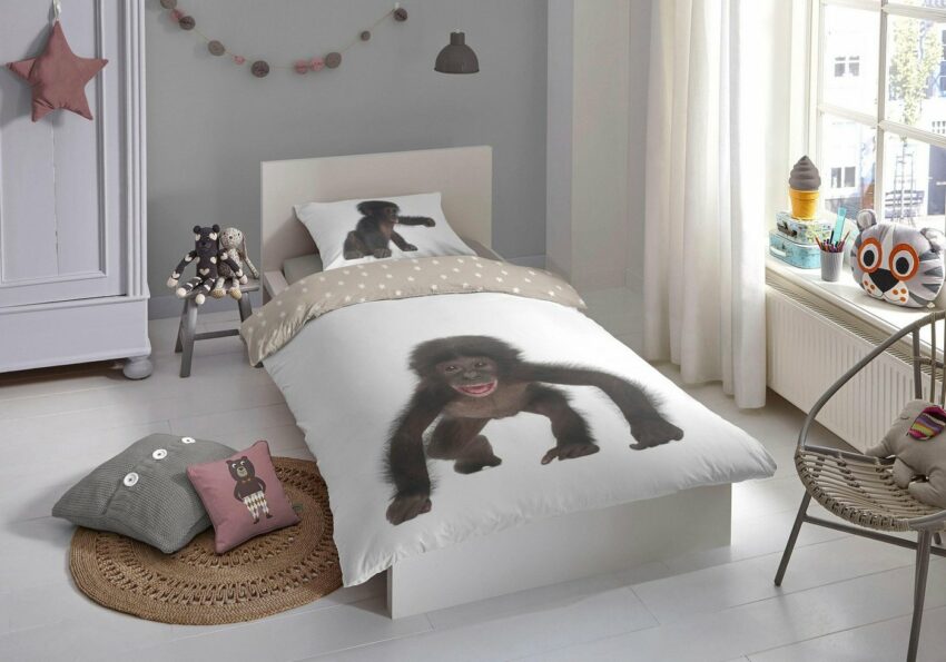 Kinderbettwäsche »Gerard«, good morning, mit Affe-Bettwäsche-Ideen für dein Zuhause von Home Trends