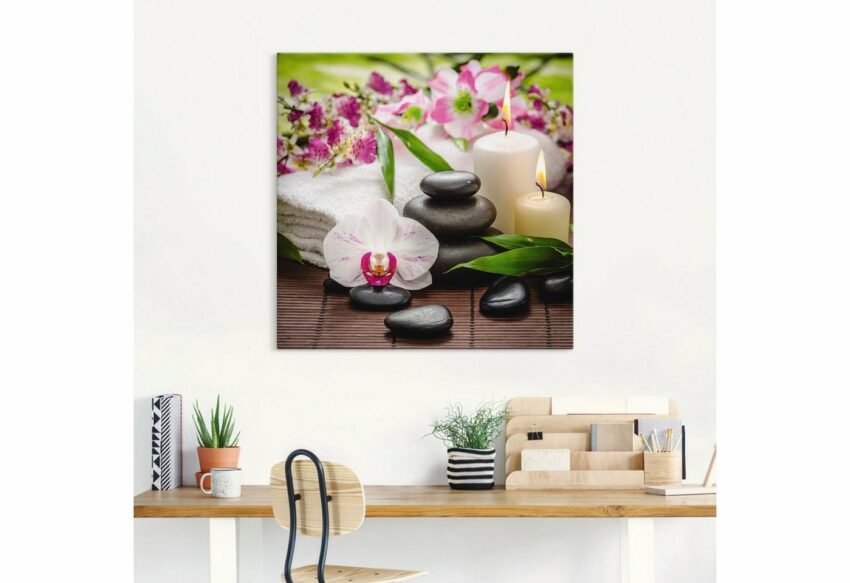 Artland Wandbild »Spa Orchideen Bambus Kerze«, Zen Bilder (1 Stück), in vielen Größen & Produktarten - Alubild / Outdoorbild für den Außenbereich, Leinwandbild, Poster, Wandaufkleber / Wandtattoo auch für Badezimmer geeignet-Bilder-Ideen für dein Zuhause von Home Trends