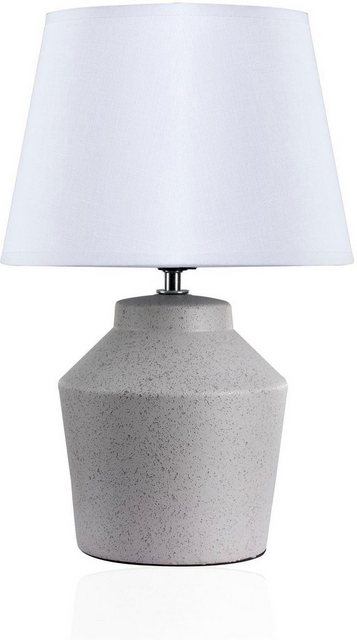Pauleen Tischleuchte »Glowing Pearl«, Stoffschirm, Grau, Weiß, Keramik-Lampen-Inspirationen