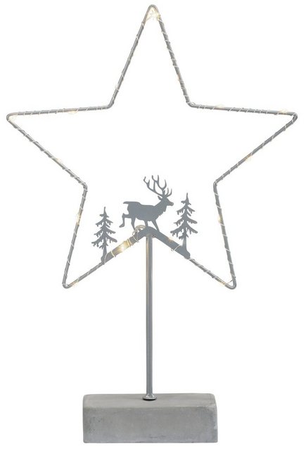 my home LED Stern »Timon«, Weihnachtsstern, Gestell mit 15 warmen LED's, Höhe ca. 39,5 cm, Batteriebetrieb-Dekosterne-Inspirationen
