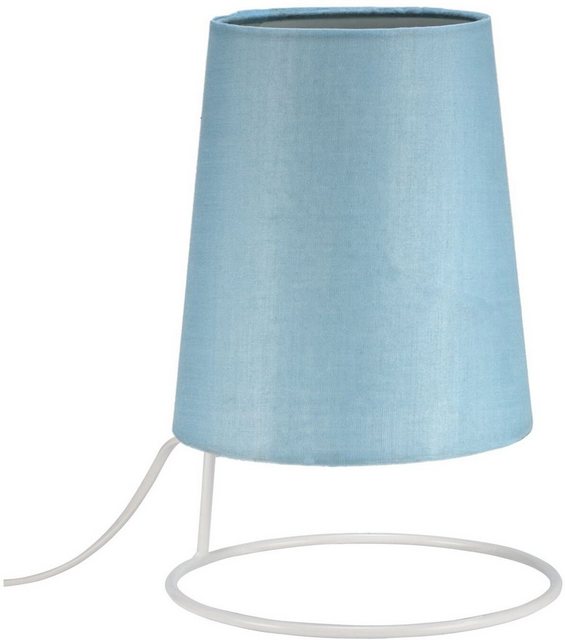 Lüttenhütt Tischleuchte »Jarik«, Tischlampe max 20W E14 hellblau/weiß 230V Alu/Stoff-Lampen-Inspirationen