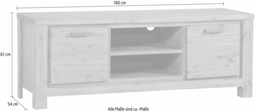 Gutmann Factory TV-Board, aus Massivholz Akazie, Breite 160 cm-Regale-Ideen für dein Zuhause von Home Trends