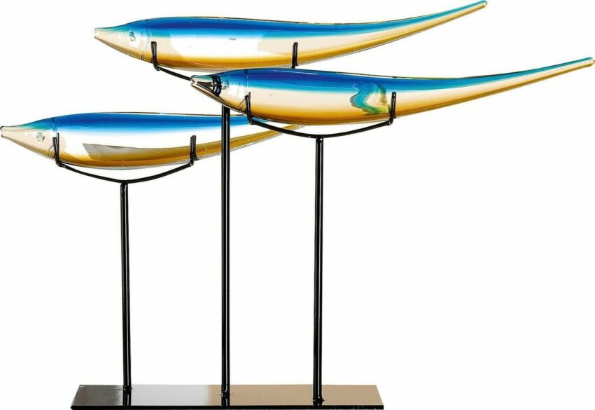 GILDE GLAS art Dekofigur »Fischschwarm« (1 Stück), Dekoobjekt, Tierfigur, Höhe 37 cm, modernes Design, aus Glas, mundgeblasen, Wohnzimmer-Figuren-Ideen für dein Zuhause von Home Trends