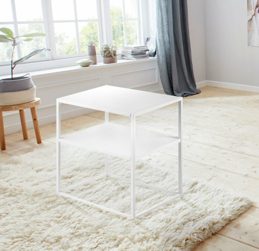 andas Nachttisch »Vilho«, aus einem schönen weißen Metallgestell und einer Ablegemöglichkeit-Tische-Ideen für dein Zuhause von Home Trends