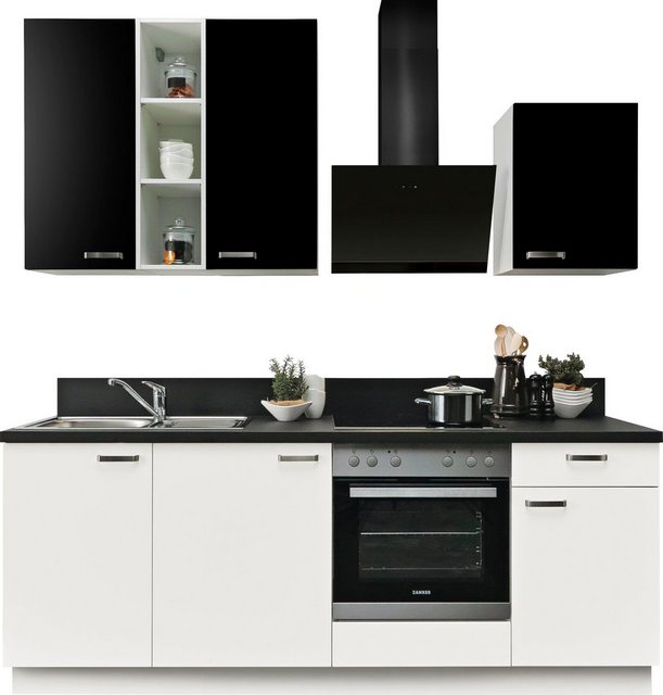 Express Küchen Küchenzeile »Bari«, mit E-Geräten, Soft-Close-Funktion und Vollauszug, vormontiert, Breite 220 cm-Küchenzeilen-Inspirationen