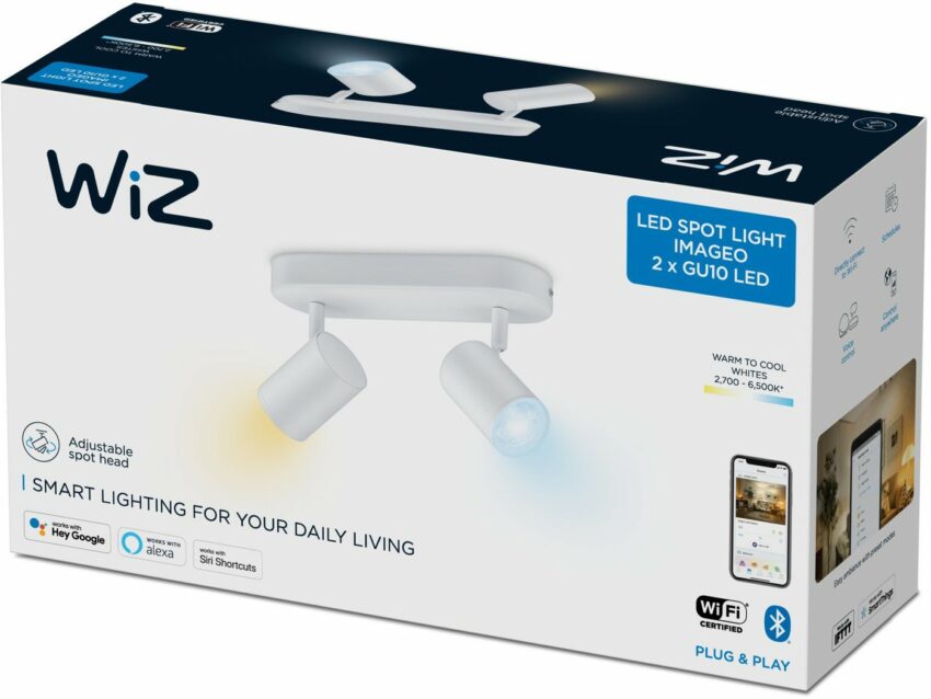 WiZ Deckenleuchte »WiZ Wi-Fi BLE BOS 2x5W TW W«, Die smarte Spotleuchte WiZ Imageo bietet ein zeitgemäßes Design und ein warm- oder kaltweißes Licht.-Lampen-Ideen für dein Zuhause von Home Trends