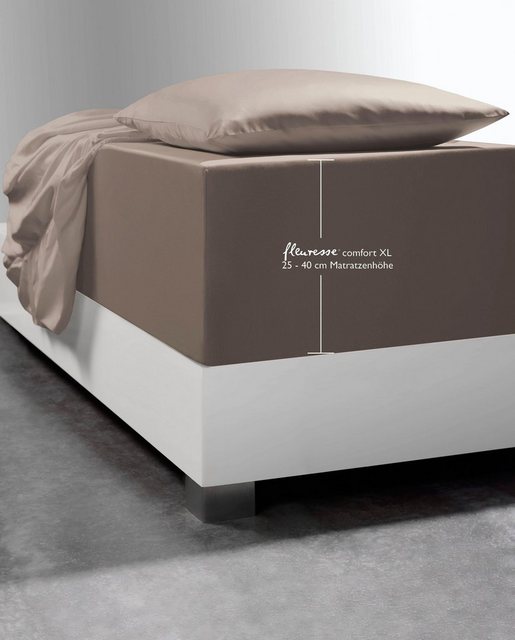 Spannbettlaken »Comfort XL«, fleuresse, mit Elasthan für besonders hohe Matratzen-Bettlaken-Inspirationen