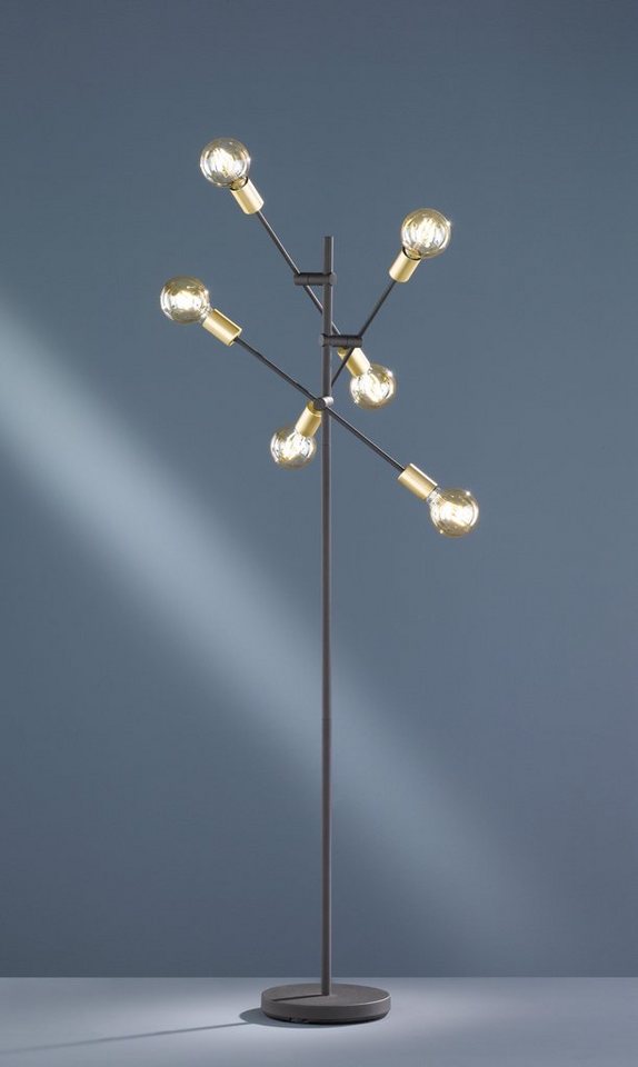 TRIO Leuchten Stehlampe »Cross«, Fussschalter,schwenkbar, Leuchtmittel tauschbar-Lampen-Ideen für dein Zuhause von Home Trends