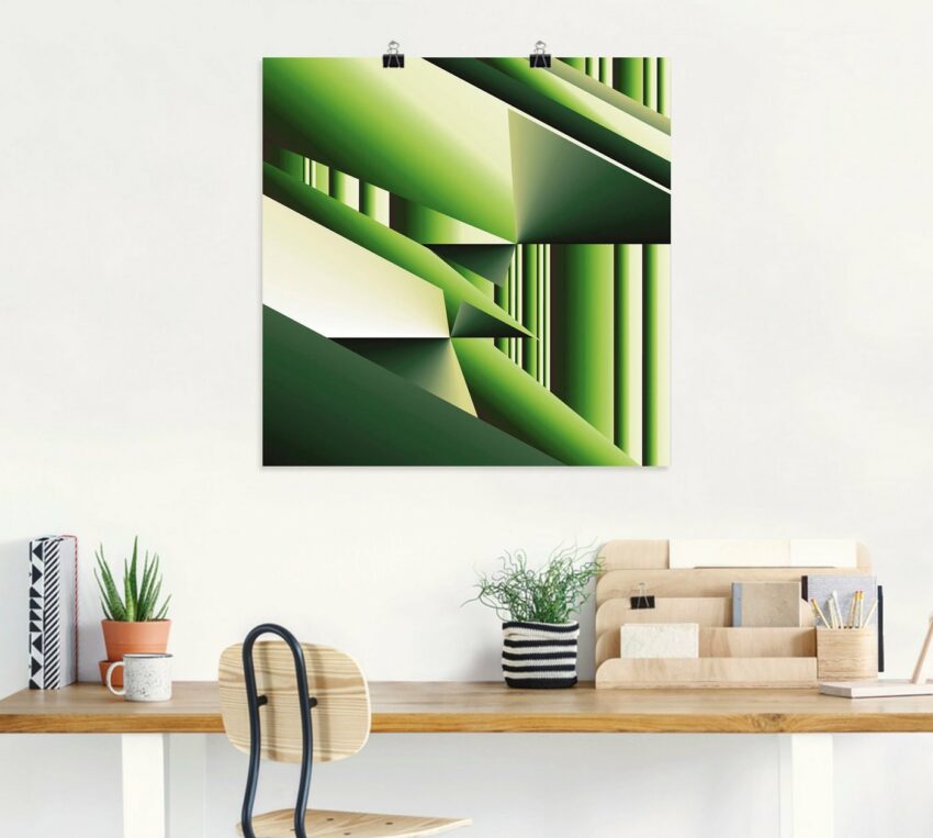Artland Wandbild »Grüner Bambus Modern Art«, Muster (1 Stück), in vielen Größen & Produktarten - Alubild / Outdoorbild für den Außenbereich, Leinwandbild, Poster, Wandaufkleber / Wandtattoo auch für Badezimmer geeignet-Bilder-Ideen für dein Zuhause von Home Trends