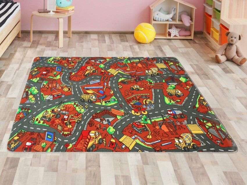 Kinderteppich »BAUSTELLE«, Primaflor-Ideen in Textil, rechteckig, Höhe 5 mm, Straßen-Spiel-Teppich, Kinderzimmer-Teppiche-Ideen für dein Zuhause von Home Trends