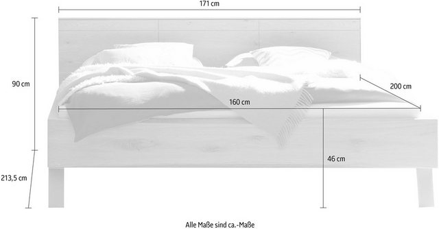 THIELEMEYER® Massivholzbett »Mira«, Bettseitenhöhe 46 cm-Betten-Inspirationen