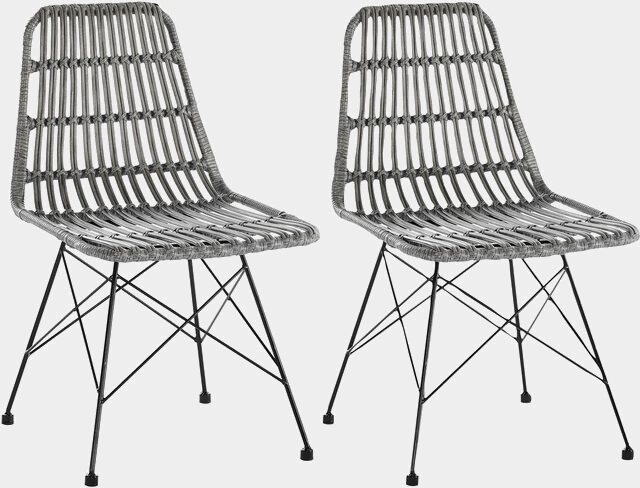 SalesFever Stuhl (Set, 2 Stück), Rattanstuhl aus Kunststoffgeflecht, outdoorgeeignet-Stühle-Inspirationen