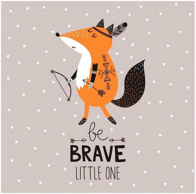 Kissenhülle »Be Brave«, queence (1 Stück), mit kleinem Fuchs-Kissen-Inspirationen