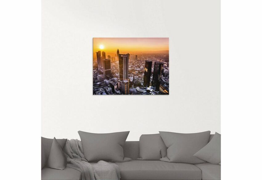 Artland Glasbild »Frankfurt am Main Panorama I«, Deutschland (1 Stück)-Bilder-Ideen für dein Zuhause von Home Trends