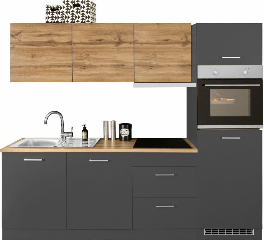 HELD MÖBEL Küchenzeile »Kehl«, mit E-Geräten, Breite 240 cm, wahlweise mit Induktionskochfeld-Küchenzeilen-Ideen für dein Zuhause von Home Trends