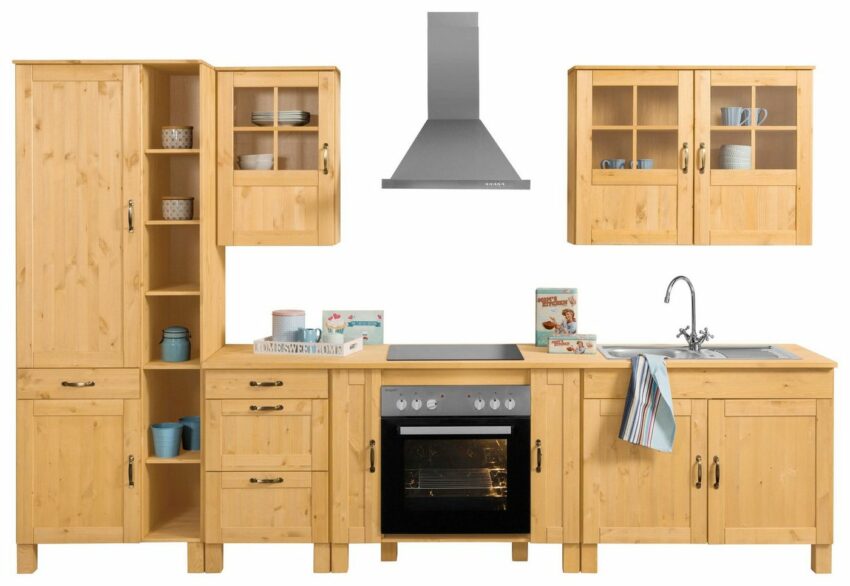 Home affaire Küchen-Set »Alby«, (Set, (7-tlg), 325 cm breit, mit 35 mm starker durchgehender Arbeitsplatte, aus Kiefer massiv-Küchenzeilen-Ideen für dein Zuhause von Home Trends