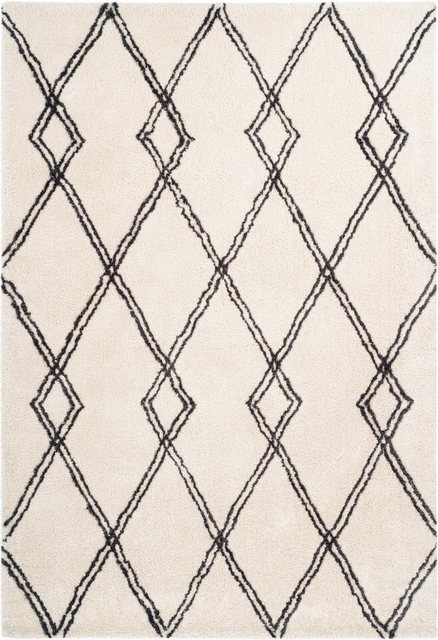 Hochflor-Teppich »Orlando 100«, me gusta, rechteckig, Höhe 27 mm, besonders weich durch Microfaser, Wohnzimmer-Teppiche-Inspirationen
