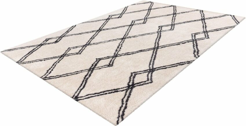 Hochflor-Teppich »Orlando 100«, me gusta, rechteckig, Höhe 27 mm, besonders weich durch Microfaser, Wohnzimmer-Teppiche-Ideen für dein Zuhause von Home Trends