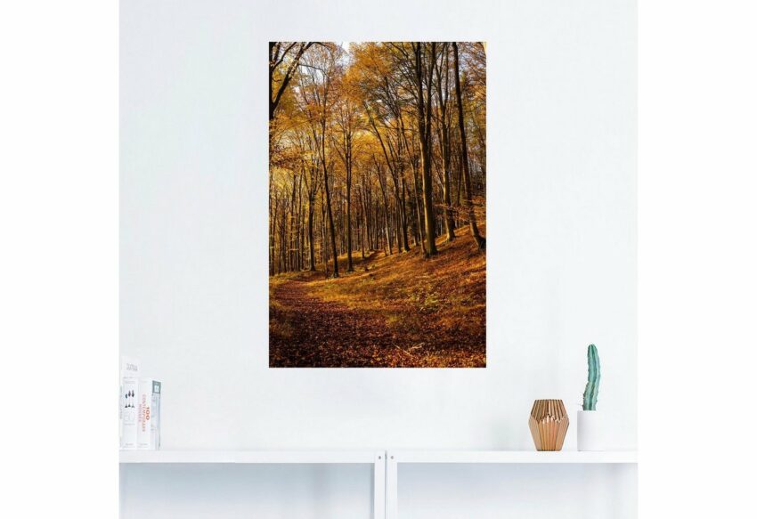 Artland Wandbild »Schöne Herbstfarben bei Sonnenuntergang«, Waldbilder (1 Stück), in vielen Größen & Produktarten - Alubild / Outdoorbild für den Außenbereich, Leinwandbild, Poster, Wandaufkleber / Wandtattoo auch für Badezimmer geeignet-Bilder-Ideen für dein Zuhause von Home Trends