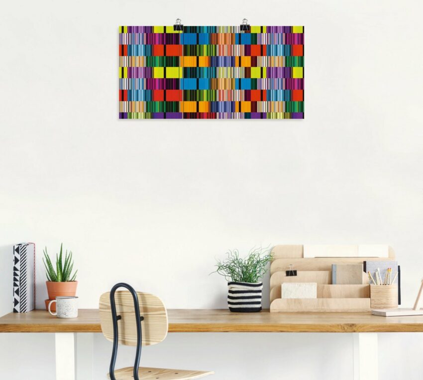 Artland Wandbild »Bunte Streifen«, Muster (1 Stück), in vielen Größen & Produktarten - Alubild / Outdoorbild für den Außenbereich, Leinwandbild, Poster, Wandaufkleber / Wandtattoo auch für Badezimmer geeignet-Bilder-Ideen für dein Zuhause von Home Trends