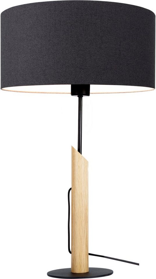 andas Tischleuchte »GJOVIK«, Fuß der Tischlampe aus edlem Eichenholz, hochwertiger Textilschirm, Made in Europe-Lampen-Ideen für dein Zuhause von Home Trends