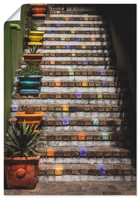 Artland Wandbild »Die Treppe«, Gebäude (1 Stück), in vielen Größen & Produktarten - Alubild / Outdoorbild für den Außenbereich, Leinwandbild, Poster, Wandaufkleber / Wandtattoo auch für Badezimmer geeignet-Bilder-Inspirationen