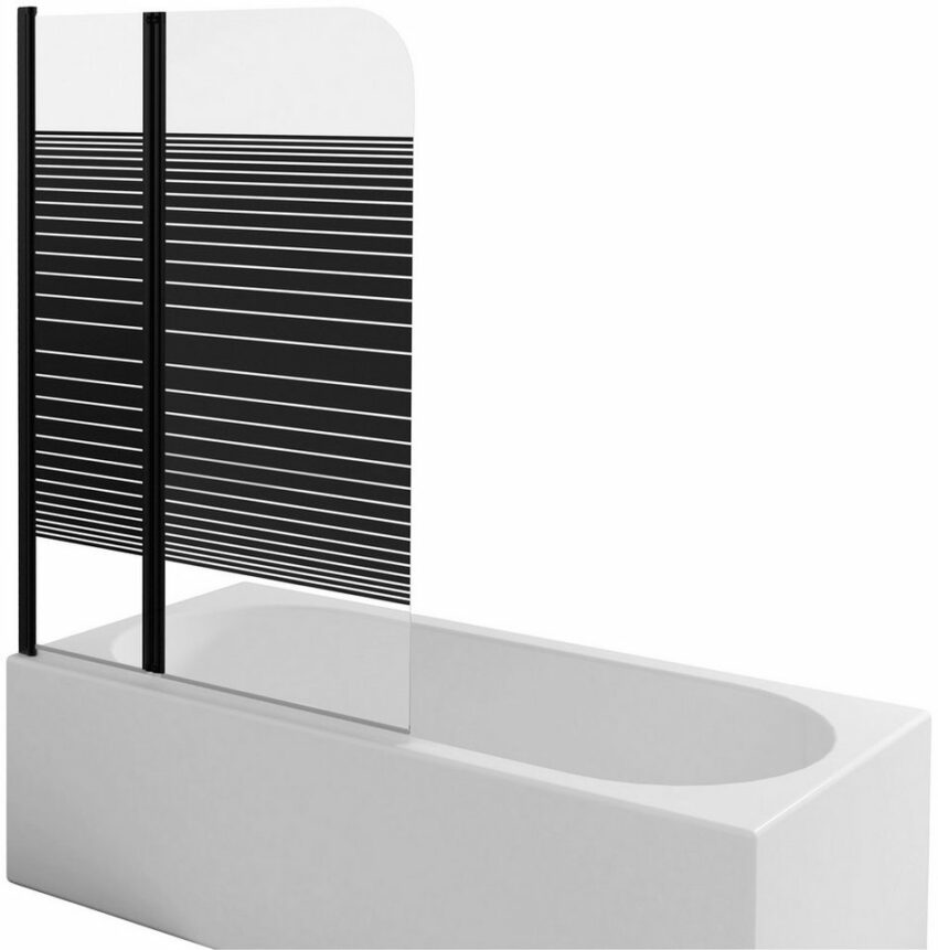 Marwell Badewannenfaltwand »BLACK LINES«, Einscheibensicherheitsglas, (2 tlg), mit Sichtschutz-Badewannenaufsätze-Ideen für dein Zuhause von Home Trends