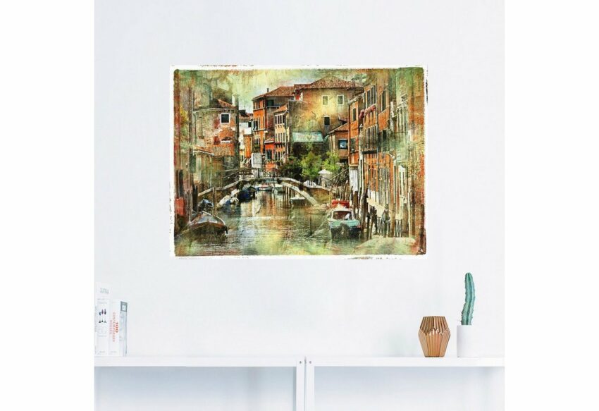 Artland Wandbild »Kanal in Venedig«, Italien (1 Stück), in vielen Größen & Produktarten - Alubild / Outdoorbild für den Außenbereich, Leinwandbild, Poster, Wandaufkleber / Wandtattoo auch für Badezimmer geeignet-Bilder-Ideen für dein Zuhause von Home Trends
