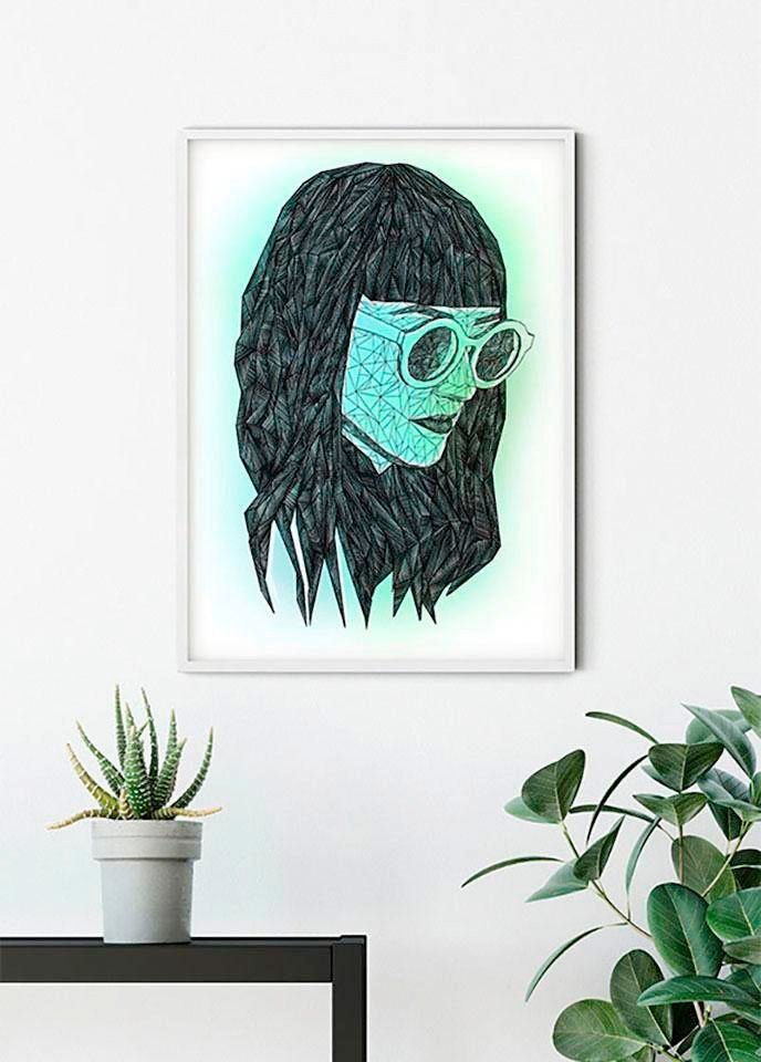 Komar Poster »Grid Green«, Porträts, Höhe: 70cm-Bilder-Ideen für dein Zuhause von Home Trends