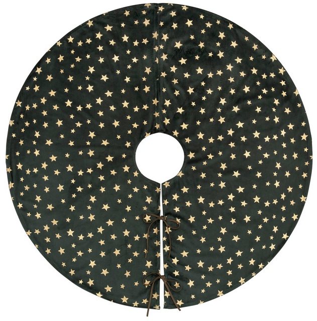 Baumteppich »Madelynn«, Leonique, rund, Höhe 5 mm, mit goldfarbenen Sternen, Ø ca. 90 cm-Teppiche-Inspirationen