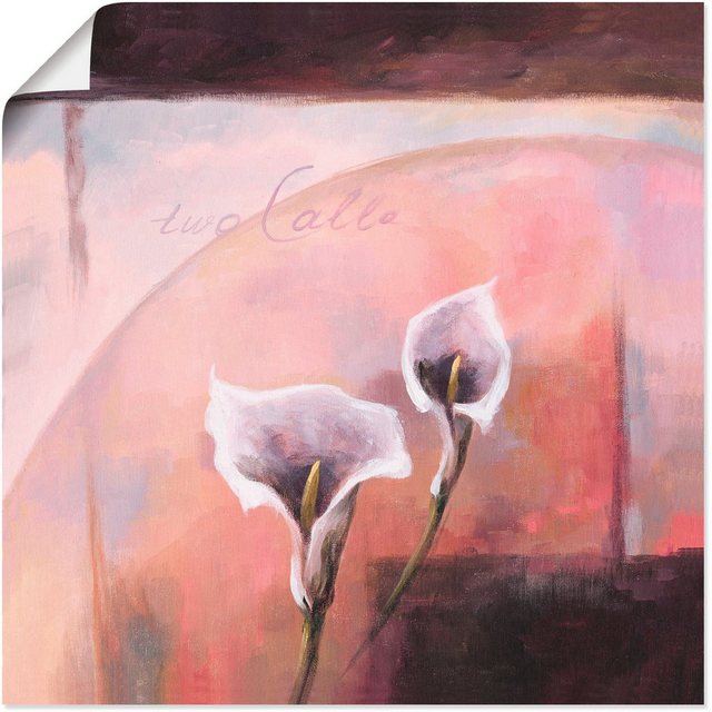 Artland Wandbild »Zwei Callas«, Blumen (1 Stück), in vielen Größen & Produktarten - Alubild / Outdoorbild für den Außenbereich, Leinwandbild, Poster, Wandaufkleber / Wandtattoo auch für Badezimmer geeignet-Bilder-Inspirationen