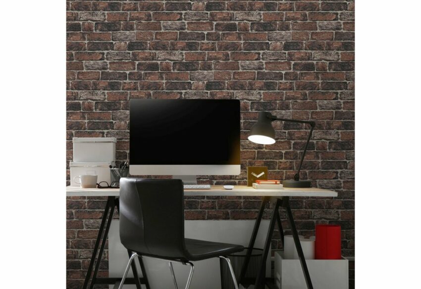 Art for the home Papiertapete »Backsteinwand«, Steinoptik, (1 St), Rot - 10mx53cm-Tapeten-Ideen für dein Zuhause von Home Trends